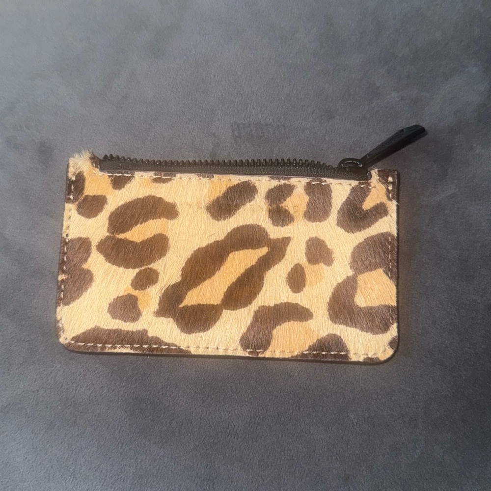 Aimee kestenberg snow leopard hair calf leather card holder